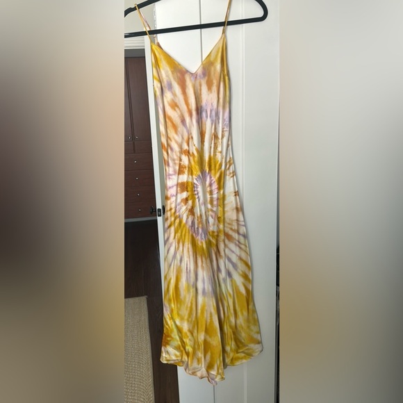 Dannijo LILAC OPEN BACK CROSS STRAP MIDI SLIP DRESS - Picture 3 of 4